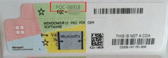 Da casa chave de Windows 10 do retalho do portátil do PC de Digitas etiqueta em linha do Coa da chave da ativação
