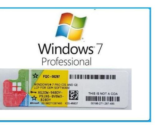 Etiqueta azul do COA da chave do Oem da etiqueta X20 de X16 Windows 7 pro