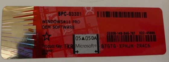 Multi etiqueta do Coa da vitória 11 da chave da ativação de Windows 11 da língua pro pro