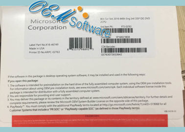 Licença padrão selada da etiqueta da chave do Coa do software do OEM R2 de Windows Server 2016 da embalagem