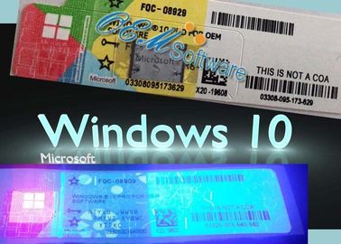 A chave Windows 10 do produto de Windows do PC/portátil, ganha 10 pro blocos varejos DVD do Oem da chave