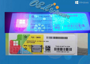 Licença da etiqueta do holograma do profissional da vitória 10 da etiqueta do Coa de Windows 10 do computador