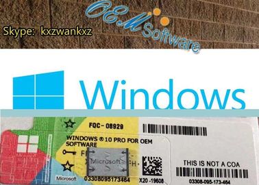 A etiqueta genuína do Coa de 100% Windows 10, ganha 10 a etiqueta home da chave X20 do produto