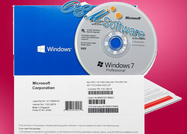 O portátil do PC selou a caixa profissional do COA Windows 7 do bloco de Dvd