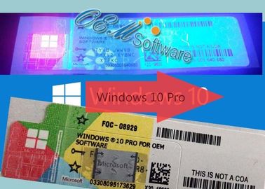 Etiqueta em linha do Coa da vitória 10 da ativação da chave da licença do profissional de Windows 10 da elevação