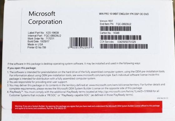 Licença em linha da ativação da chave original do produto de Windows 10 do computador