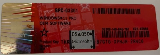 Etiqueta do Coa da chave do produto de Windows 11 do computador para o portátil