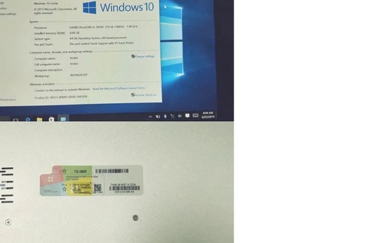 Chave da vitória 10 da ativação da etiqueta 2PC do Coa de Windows 10 pro pro para o portátil