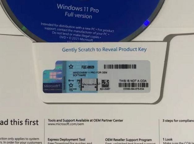 Ativação em linha Windows 11 da etiqueta do Coa pro/chave licença da casa